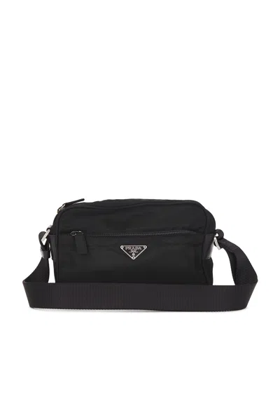 Pre-owned Prada Tessuto Shoulder Bag In Black