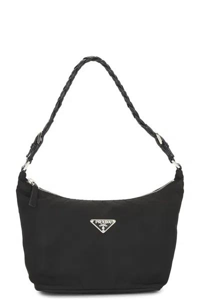 Pre-owned Prada Tessuto Shoulder Bag In Black