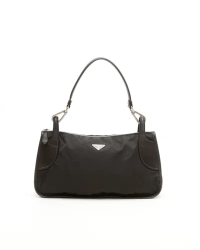 Prada Tessuto Shoulder Bag In Black