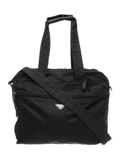 Pre-owned Prada Tessuto Shoulder Bag In Black