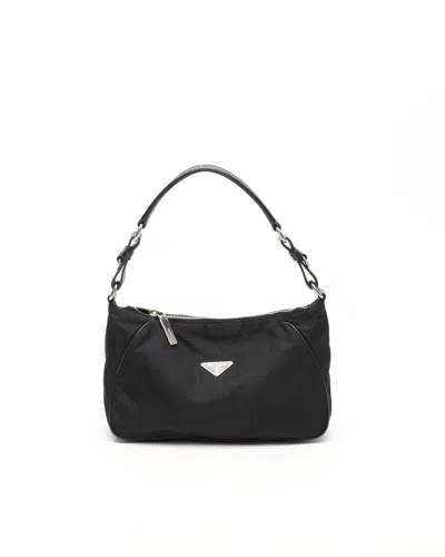 Prada Tessuto Shoulder Bag In Black