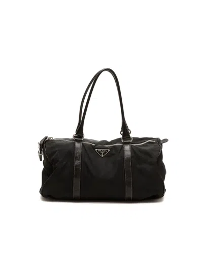 Pre-owned Prada Tessuto Shoulder Bag In Black