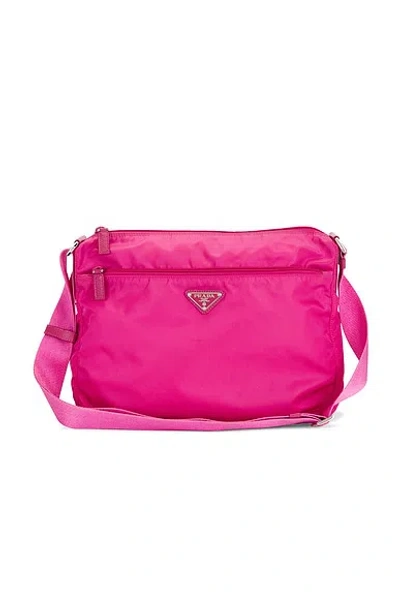 Pre-owned Prada Tessuto Shoulder Bag In Pink