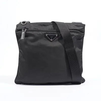 Prada Tessuto Shoulder Bag Re Nylon In Black