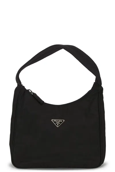 Pre-owned Prada Tessuto Sport Hobo Bag In Black