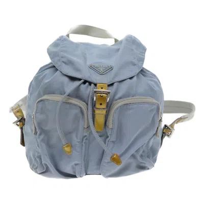 Prada Tessuto Synthetic Backpack Bag () In Blue