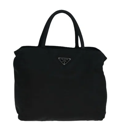 Pre-owned Prada Tessuto Synthetic Handbag () In Black