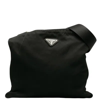 Prada Tessuto Synthetic Shoulder Bag () In Black