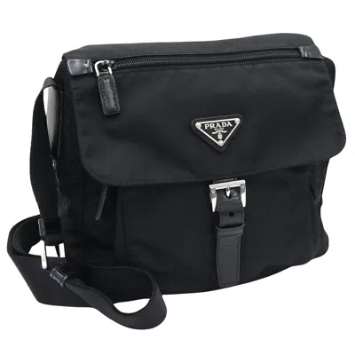 Prada Tessuto Synthetic Shoulder Bag () In Black