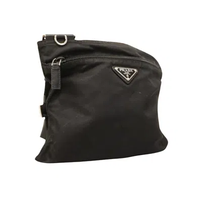 Prada Tessuto Synthetic Shoulder Bag () In Black
