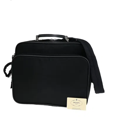 Pre-owned Prada Tessuto Synthetic Shoulder Bag () In Black
