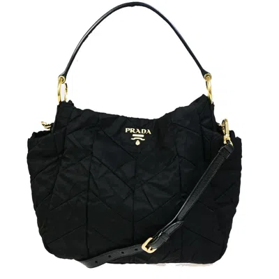 Pre-owned Prada Tessuto Synthetic Shoulder Bag () In Black