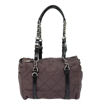 Prada Tessuto Synthetic Shoulder Bag () In Brown