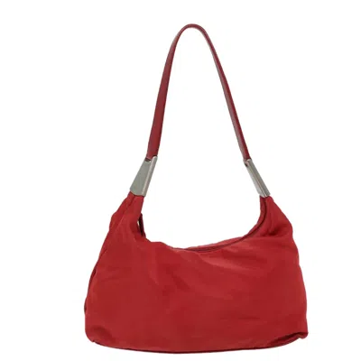Prada Tessuto Synthetic Shoulder Bag () In Red