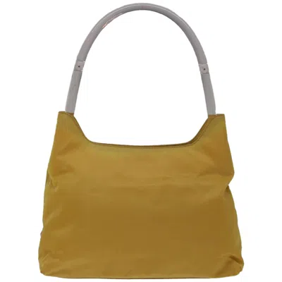 Prada Tessuto Synthetic Shoulder Bag () In Yellow