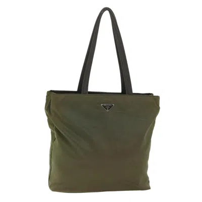 Prada Tessuto Synthetic Tote Bag () In Green