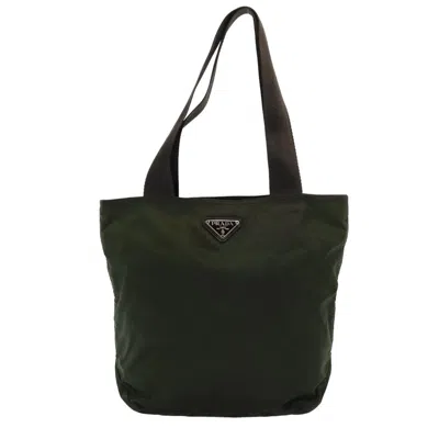 Pre-owned Prada Tessuto Synthetic Tote Bag () In Green