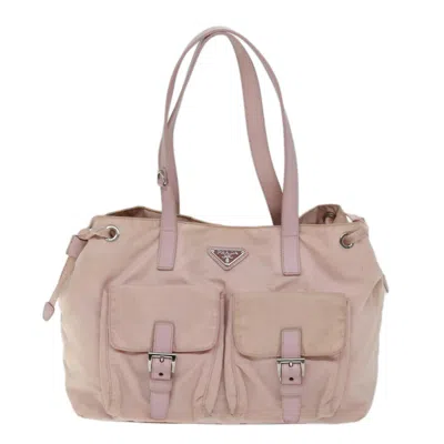 Pre-owned Prada Tessuto Synthetic Tote Bag () In Pink
