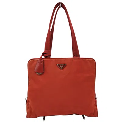 Prada Tessuto Synthetic Tote Bag () In Red