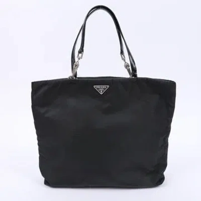 Pre-owned Prada Tessuto Tessuto Nylon Tote In Black