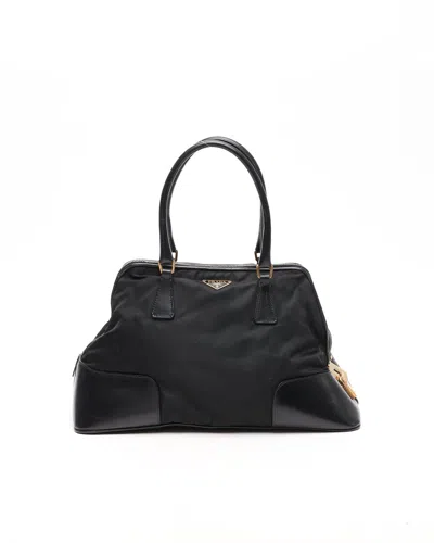 Prada Tessuto Tote Bag In Black