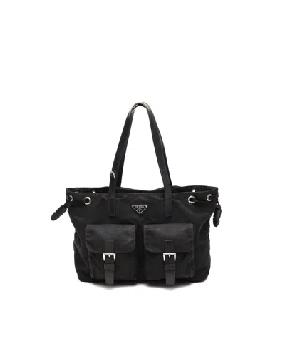 Pre-owned Prada Tessuto Tote Bag In Black