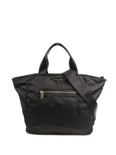 Pre-owned Prada Tessuto Tote Bag In Black