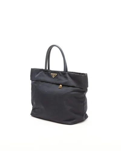 Prada Tessuto Tote Bag In Blue