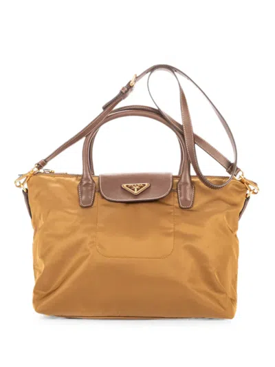 Pre-owned Prada Tessuto Tote Bag In Brown