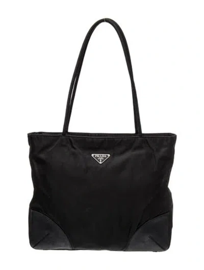 Pre-owned Prada Tessuto Tote In Black