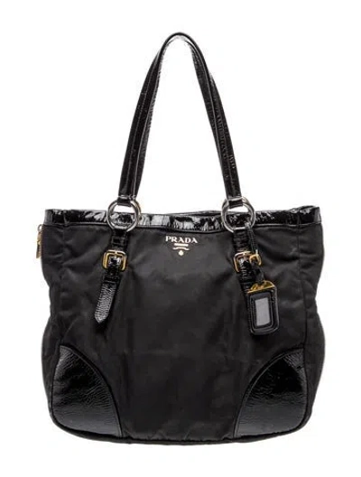 Pre-owned Prada Tessuto Tote In Black