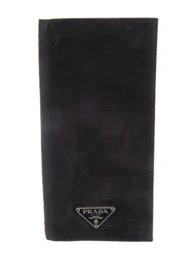 Pre-owned Prada Tessuto Wallet In Black
