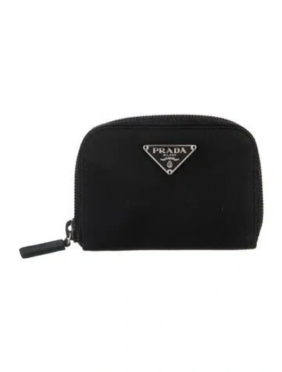 Pre-owned Prada Tessuto Wallet In Black