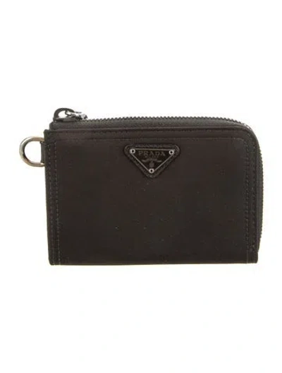 Pre-owned Prada Tessuto Wallet W/ Tags In Black