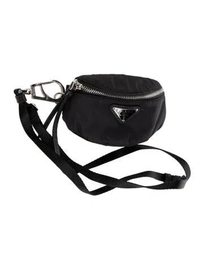 Pre-owned Prada Tessuto Wristlet In Black