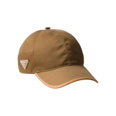 Pre-owned Prada Textile Leather Cap 'beige' | Cream | Men's Size M