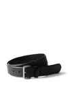 Prada Saffiano Belt In Schwarz