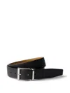 Prada Reversible Leather Belt In 黑色