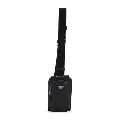 Prada Textured Black Calf Leather Phone Cover
