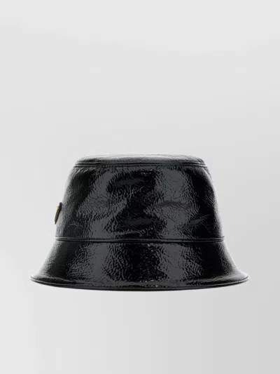 PRADA LEATHER BUCKET HAT