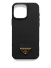 Prada Saffiano Leather Case For Iphone 16 Pro Max In Black