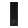 Prada Textured Knit Black Wool-cashmere Scarf With Logo Pocket