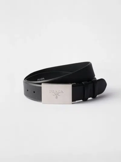 Prada Textured Leather Belt