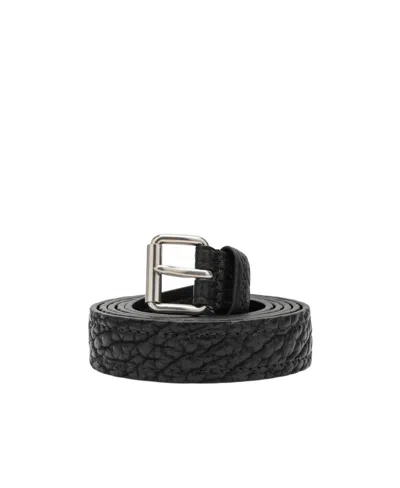 PRADA CALF-LEATHER TEXTURED BELT