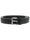 Prada Textured Leather Belt In Schwarz