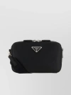 Prada Textured Leather Crossbody Bag In Black