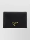 Prada Black Saffiano Leather Small Wallet In Black