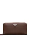 Prada Textured-leather Zip-around Wallet