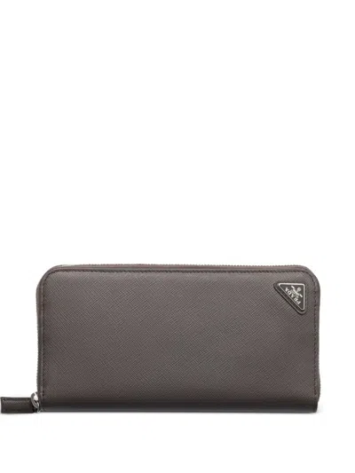 Prada Textured Zip-around Wallet