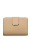 Prada Textured Zip-around Wallet In Neutrals